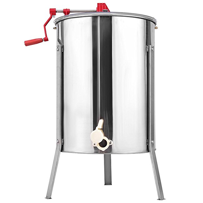 Goplus Stainless Steel Large 4/8 Frame Honey Extractor Manual Beekeeping Equipment New