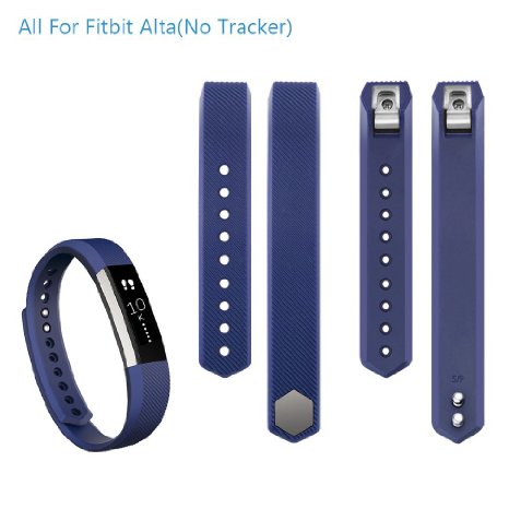 Vancle Fitbit Alta Bands, Newest Adjustable Replacement Bands for Fitbit Alta/ Fitbit Alta band/ Fitbit Alta Bands (with Metal Clasp,No Tracker)