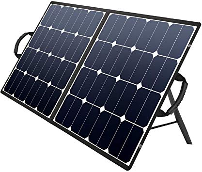 SUAOKI Solar Charger 100W Portable Solar Panel Foldable for Suaoki Portable Generator/Goal Zero Yeti Power Station/ROCKPALS Generator/Enkeeo/Webetop/Paxcess Battery Pack and Laptops,Smartphones