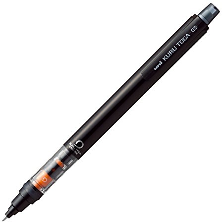Uni Mechanical Pencil Kurutoga Pipe Slide Model 0.5mm, Black Body (M54521P.24)