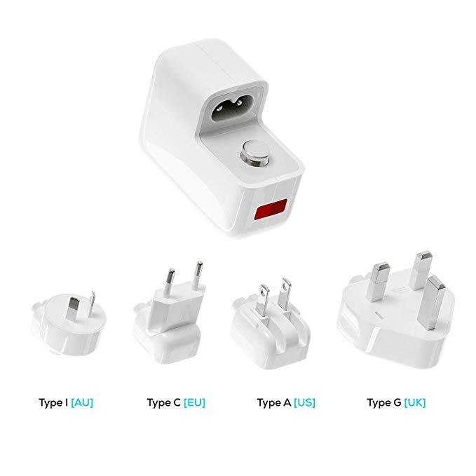 iJoy Universal Worldwide Wall Charger, White