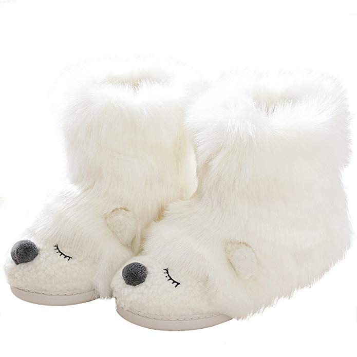 Caramella Bubble Bear Paw Slippers | Fuzzy Stuffed Animal Claw Shoes | Grizzly Bear Foot House Slippers | Funny Cosplay Costumes
