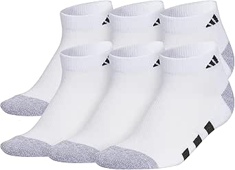 adidas Athletic Cushioned Low Cut Socks (6-Pair) for Kids, Boys and Girls Below The Ankle Fit, Durable Fabric