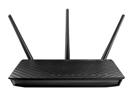 ASUS RT-N66U 802.11a/b/g/n Dual Band 450 Mbps Multimedia Ultra Slim Gigabit Wireless Router Support VPN Server, USB Storage, Print and Media Server