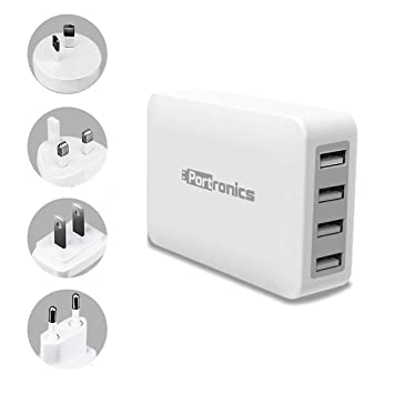 Portronics UBOX POR-760 4Ports 4.2A USB Charging Hub (White)