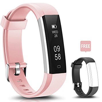 Fitness Tracker, LYOU U5 Activity Tracker: Smart Fitness Watch Bluetooth Wristband with Sleep Monitor and Replacement Strap for Android or iOS