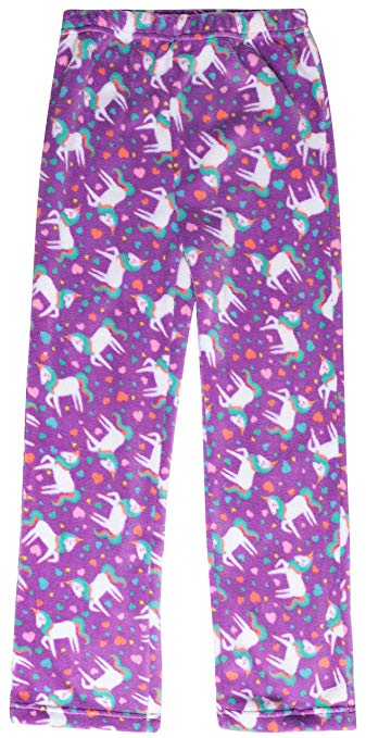 Just Love Cute Character Plush Pajama Pants for Girls - Fleece PJs