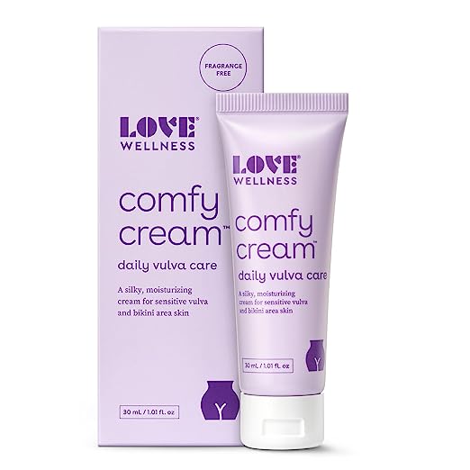 Love Wellness Vaginal Moisturizer for Daily Vulva Care, Comfy Cream - Moisturizing Vaginal Cream for Dryness & Sensitive Vulva - Non-Irritating & Fragrance-Free Feminine Hygiene Products for Women