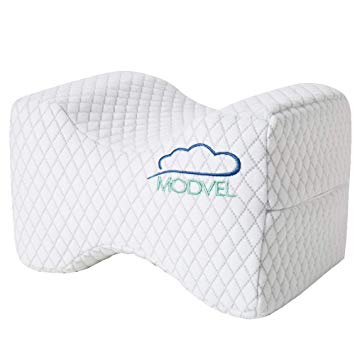 Modvel Orthopedic Knee Pillow – Memory Foam, Hip, Sciatica & Lower Back Pain Relief Cushion, Provides Support & Comfort, Breathable & Washable, Between-The-Legs Pregnancy Contour Wedge (MV-104-S)