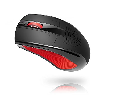Aerb® Wireless Bluetooth Speaking Mouse with Speaker Speakerphone for Bluetooth Enabled Devices (HID & A2DP)--Red