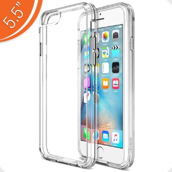 iPhone 6S Plus Case Trianium Clear Cushion Premium iPhone 6 Plus Clear Case Bumper 55 InchScratch Resistant Shock-Absorbing Cover Hard Back Panel For Apple iPhone 66S Plus 20142015