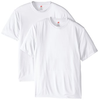 Hanes Men's Short-Sleeve Cool Dri T-Shirt UPF 50  (Pack of Two)