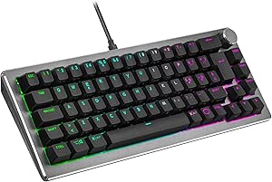 Cooler Master CK720 Tastiera da gioco meccanica - QWERTY IT, Compatto 65%, Interruttori Kailh Box V2 Rossi Sostituibili, Retroilluminazione RGB, Imbottitura in Silicone, Rotella - Cablata, Nera