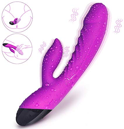 Wireless Massager Rabbit Vibrator Waterproof Medical Silicone Rechargeable Massage Wand - Clit G Spot Stimulator Men Women Toy (Classic Purple)