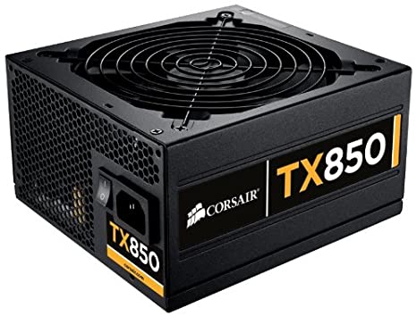 Corsair Enthusiast Series 850-Watt 80 Plus Bronze Certified Power Supply compatible with Intel Core i3, i5, i7 and AMD platforms 850TX v2