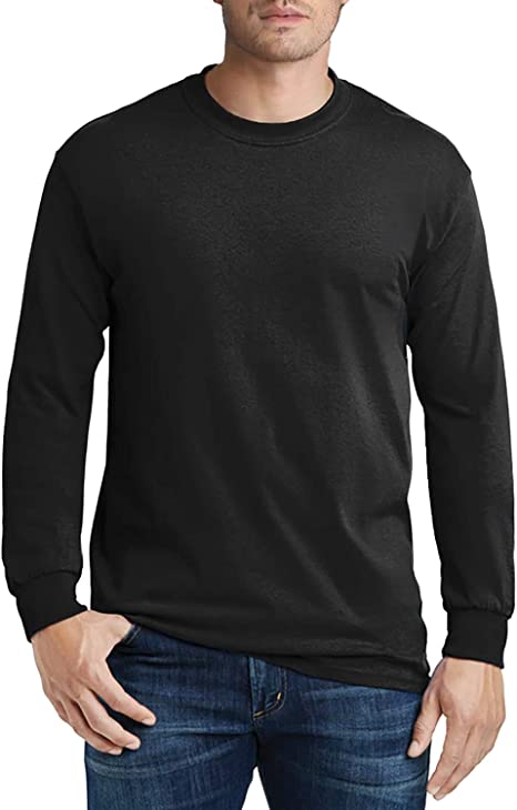 Gildan Men's Heavy Cotton Long Sleeve T-Shirt, Style G5400, 2-Pack