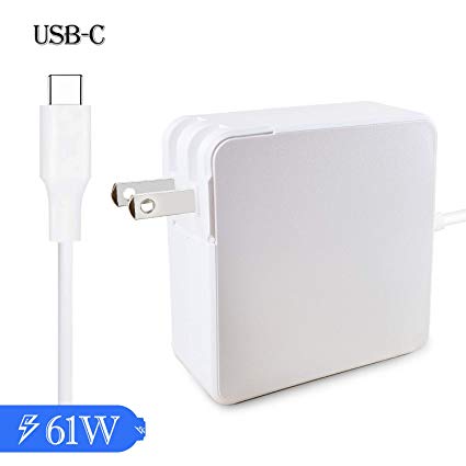 SEMZUX 61W USB-C Charger Power Adapter PD Power Delivery Fast Wall Charge Compatible for New MacBook Pro 13 Inch 2016 2017 2018 Laptop Type-c Charger