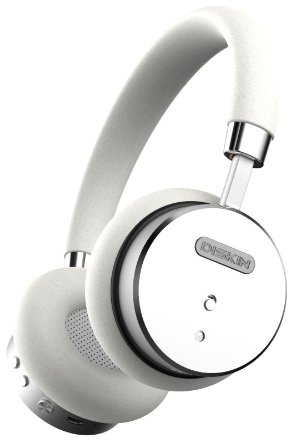 Diskin Wireless Bluetooth Headphones with Active Noise Cancelling Headphones Technology - WhiteSilver