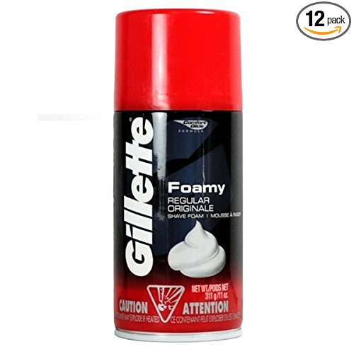 Gillette Foamy Shaving Cream, Original, 11 Ounce (Pack of 12)