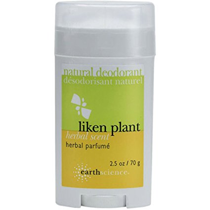 Earth Science: Natural Deodorant Liken Plant Herbal Scent, 2.45 oz (2 pack)