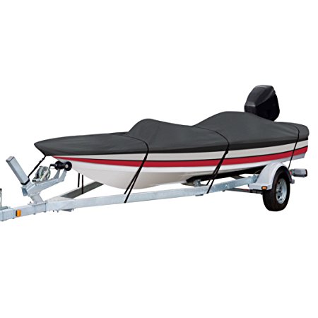 Classic Accessories StormPro Heavy-Duty Boat Cover With Support Pole For Utility/Fishing Boats