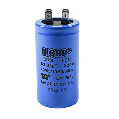 HQRP Start Capacitor Compatible with LiftMaster 30B363 30B532 30B532-1 Chamberlain, Sears Craftsman, Master Mechanic 1/2 Hp Garage Door Opener 53-64MFD 53-64uf 220V CD60