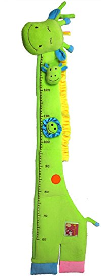 Kris&Ken Plush Giraffe Growth Height Chart Hanging Ruler for Boys & Girls Nursery Wall Decor