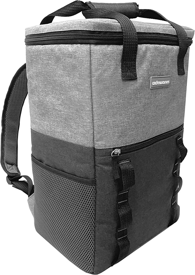 andrew james Large 32 Litre Insulated Waterproof Backpack Cooler Bag | Padded Straps Multiple Carry Handles Zip Pockets | Food Drinks Cool Juice Water Soft Drinks Beer Wine for Picnics