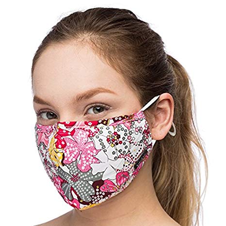 Anti Dust Face Mouth Cover Mask Respirator - Dustproof Anti-bacterial Washable - Reusable masks Respirator Comfy - Cotton Germ Protective Breath Healthy Safety Warm Windproof Mask(MIX Pink)