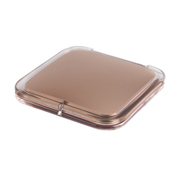 SQUARE COMPACT MIRROR, Double Sided PMMA Travel Makeup Mirror with 1x/5x Magnification and assorted colors (GOLD)
