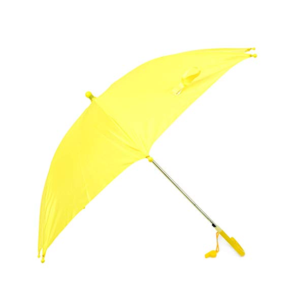 BG Children's Kid's Solid Color Auto Open Lightweight Umbrella with Novelty Whistle