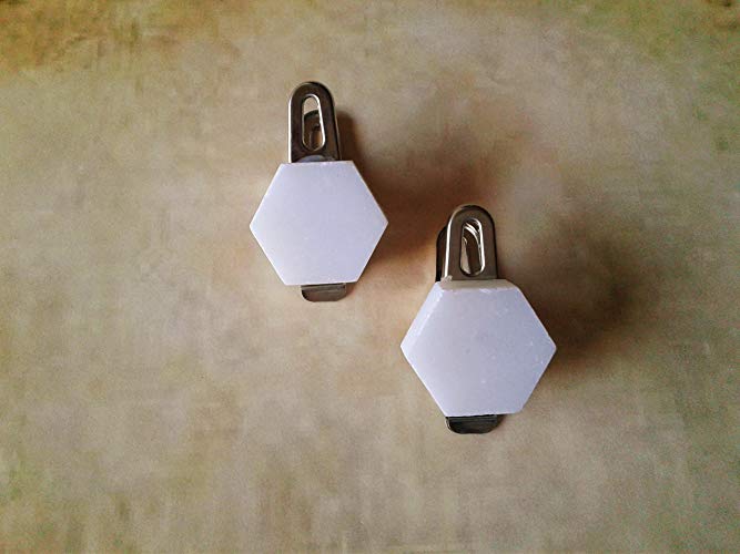 12 Hexa Clip On Shower Curtain Weights~Tablecloth Weights ~ Stainless Steel Clip