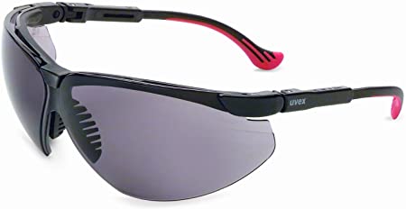 Uvex by Honeywell Genesis XC Safety Glasses, Black Frame with Gray Lens & Uvextreme Anti-Fog Coating  (S3301X)