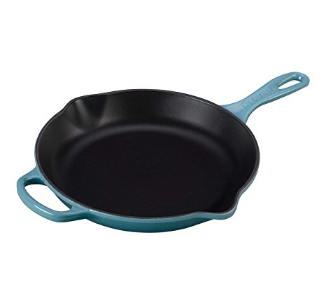 Le Creuset Signature Iron Handle Skillet, 10-1/4-Inch, Caribbean