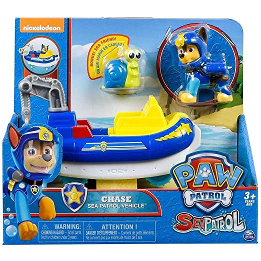 PAW Patrol Sea Patrol - Chase's Transforming Vehicle   Bonus Sea Friend