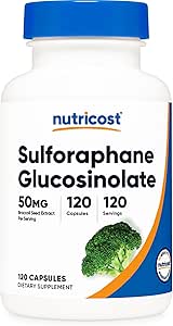 Nutricost Sulforaphane Glucosinolate (SGS) (120 Capsules) - 50 mg Broccoli Seed Extract Per Serving