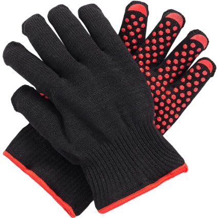 New Triple Protection Heat Resistant Cooking Gloves - Protects From Heat Flame and Steam For Cooking Grilling Baking