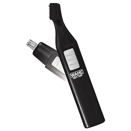 Wahl Battery Nose, Ear, & Brow Wet/Dry Personal Nose Hair Trimmer for Men and Women - Model 5567-2701