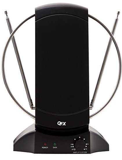QFX ANT-101 HD/DTV/VHF/UHF/FM Radio 90° Rotating Antenna