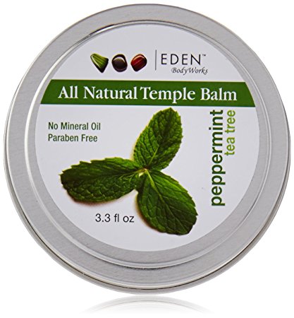 Eden BodyWorks Peppermint Tea Tree Temple Balm, 3.3 Ounce