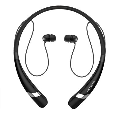 Bluetooth Headphones COULAX CX04 Wireless Neckband Headset Sweatproof Sports Earbuds for Running with Mic (10 Hours Play Time, Bluetooth 4.1, CVC 6.0 Noise Cancelling) - Updated Version