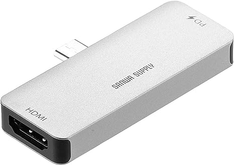 サンワダイレクト Type-C HDMI 変換アダプター 4K/60Hz HDR対応 PD100W 500-ADC2GM