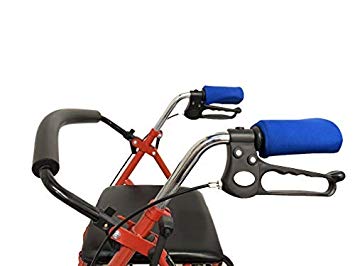 Crutcheze Blue Rollator Walker Padded Hand Grip Covers - Made in USA - Moisture Wicking & Antibacterial | Comfort & Fashion | Washable