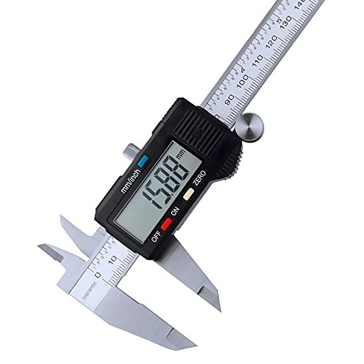 Vernier Caliper,Kungix Metric Digital Caliper with LCD, 0-6 inch / 150mm Stainless Steel Electronic Depth Gauge Measuring Tools