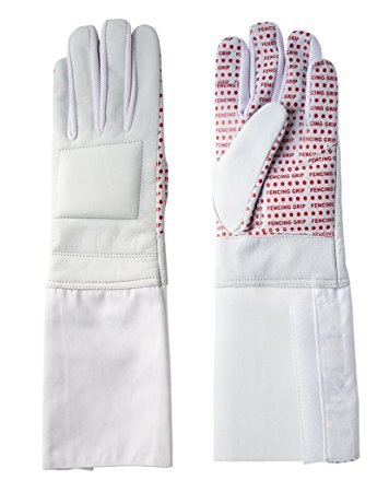 Pro-Style Dual Layer Padded Fencing Glove - Washable Fencing Glove w/ Anti-Slip Coating, Internal Seams - Approved for FIE Competitions