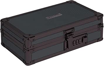 Vaultz Locking Supplies & Pencil Box with Combination Lock, 5"x 2.5"x 8.5", Tactical Black (VZ00300)
