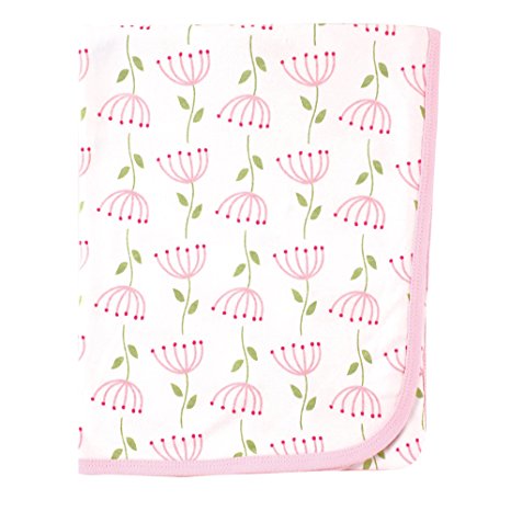 Touched by Nature Organic Cotton Blanket, Pink Flowers