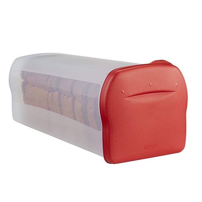 Rubbermaid Specialty Bread Keeper Food Storage Container, Red 1777190