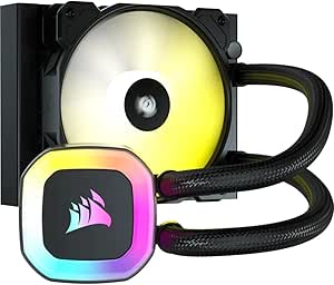 CORSAIR H55 RGB Liquid CPU Cooler - 120mm AIO - SP120 RGB Elite Fan - Convient à Intel LGA 1200/115X/2066, AMD AM4 - Adaptateur ARGB de Carte Mère Inclus - Noir