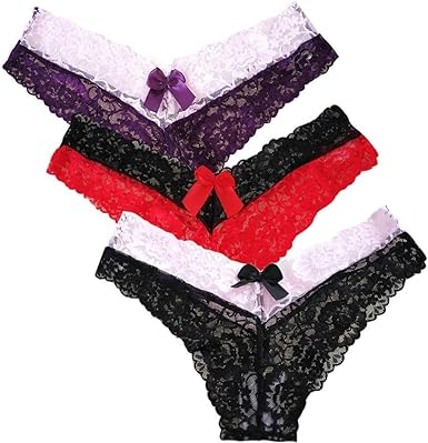 SPFAS Womens Lace Underwear Sexy Soft Briefs Bikini Hipster Panties for Ladies